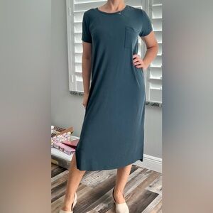 T-shirt dress.  Can be dressed up or down with sneakers.  Soft material.